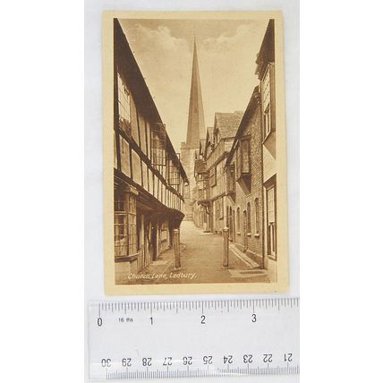vintage postcard Church Lane, Ledbury