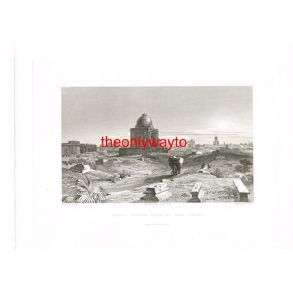RUINS SOUTH SIDE OF OLD DELHI, INDIA, BOYS/ELLIOT BOOK ILLUSTRATION (PRINT) 1834