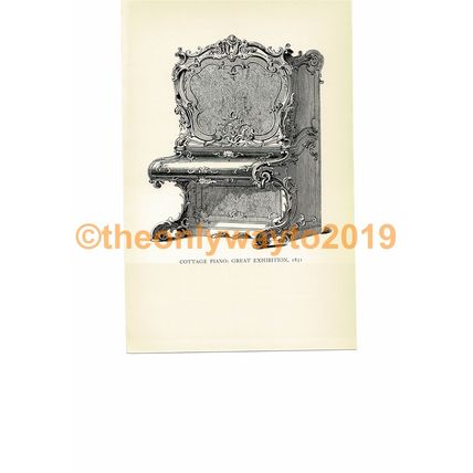 Cottage Piano, Great Exhibition, 1851, Book Illustration (Print), 1934