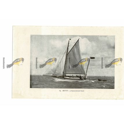 Betty, Canoe-Sterned Yawl, Book Illustration (Print), c1937