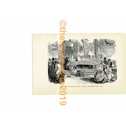 Erards' Pianoforte, Great Exhibition, 1851, Book Illustration (Print), 1934