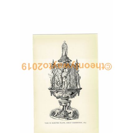 Vase in Electro Plate, Great Exhibition, 1851, Book Illustration (Print), 1934