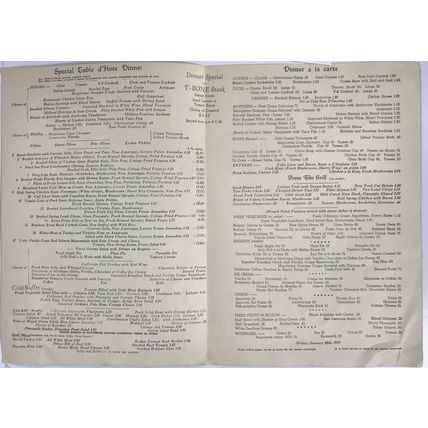 Nat King Cole (d. 1965) Signed Autographed Vintage Carlton House Menu