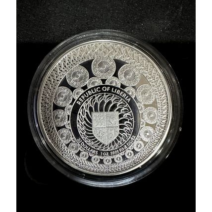 1 Oz Silver Proof Collectible 2024 $20 Floral Clock Only 333 Minted