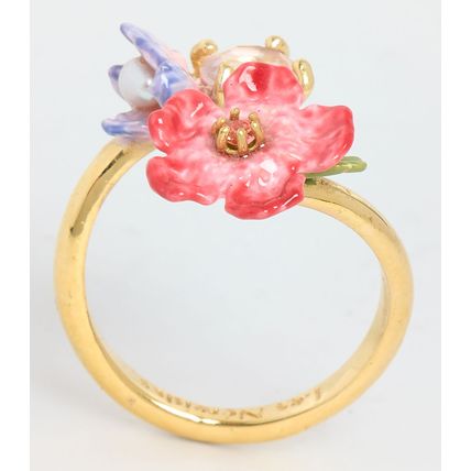 LES NEREIDES PARIS Gold Tone Mille Pensees Ring - NEW