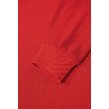 Fiery Red Varsity Striped Detail Drop Shoulder Oversized Sweatshirt