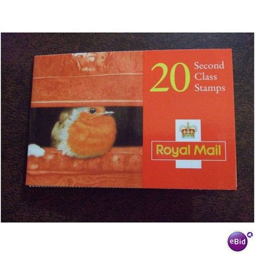 GB LX10 booklet 20 19p Robin Christmas stamps SG1896