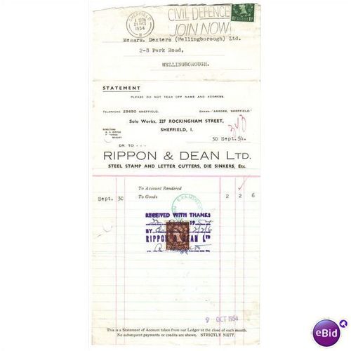 1954 RIPPON & DEAN LTD SHEFFIELD 30SEP54