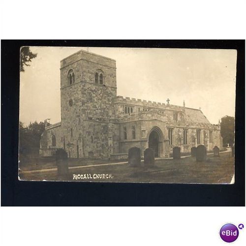 Yorkshire RICCALL Church Postcard by H.Craven