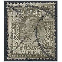 1913 SG387 7d Olive Wmk Royal Cypher Good/Fine Used . . .