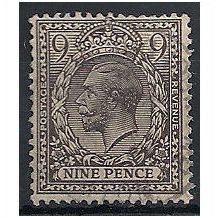 1913 SG392 9d Agate Wmk Royal Cypher Very Fine Used . . .