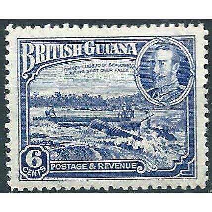 British Guiana 1934 SG292 6c Deep Ultramarine Mounted Mint .. ..