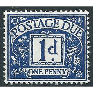 1959 D57 1d Blue Postage Due Unmounted Mint