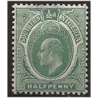 Southern Nigeria 1912 SG45 1/2d Green Mounted Mint . .. .