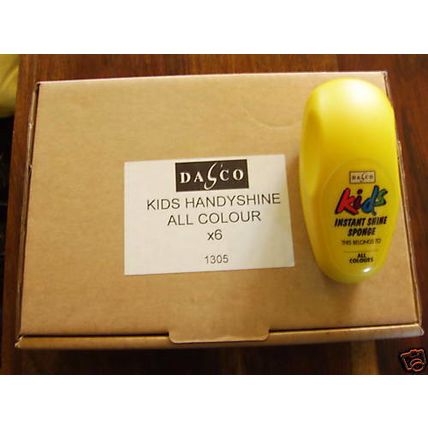 BOX OF 6 DASCO KIDS INSTANT SHINE SPONGES - FOR ANY COLOUR BRAND NEW