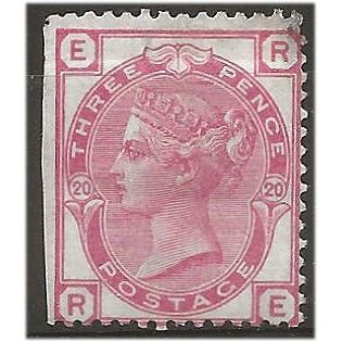 1879 SG144 3d Rose KEY Plate 20 Mounted Mint Wing Margin CTS "RE" . .. .