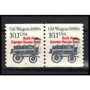 2130a 10.1c Oil Wagon Very Fine MNH Dry Gum CNP Left 3 Red PA0733