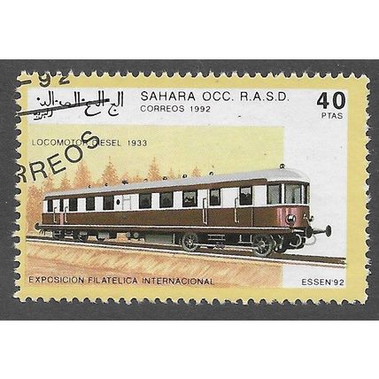 1992 40PTS 'SAHARA OCC. - TRAINS' C.T.O FINE USED (EBID75-982)