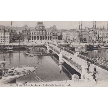 Le Havre Bassin Du Commerce La Bourse Boat Harbour France French Postcard