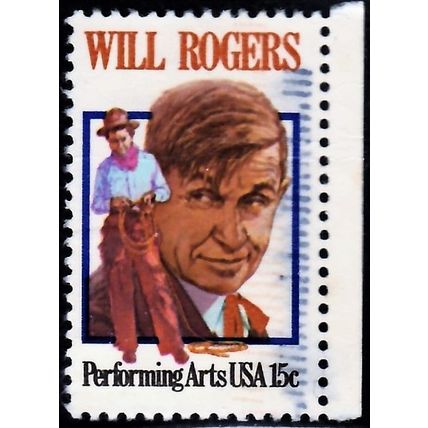 USA, 1979 15c Will Rogers, SG 1773 (Scott #1801), used.