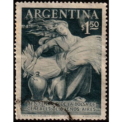 Argentina 1954 Corn Exchange 1.50P Used Stamp