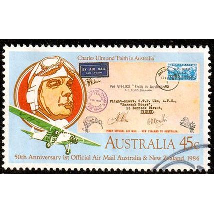Australia 1984 First Air Mail 45c Used Stamp Aust & New Zealand ANZ