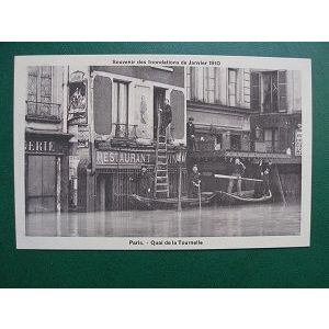 CP 1910 - Flood in Paris ( Quai de la Tournelle )