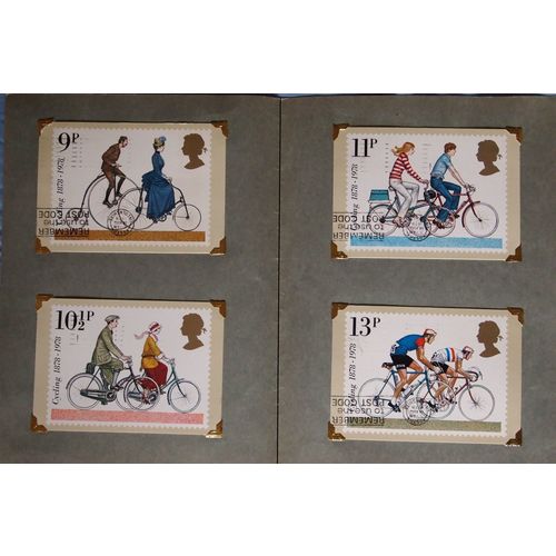 PHQ card FDC set in slot folder Cycling 2nd August 1978