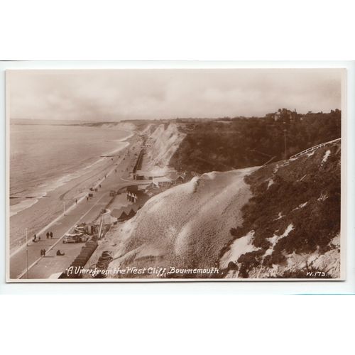 A View from the West Cliff Bournemouth RP Postcard W173