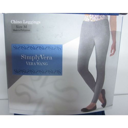 Blue Chino Stretchy Leggings Medium 8-10 SimplyVera Vera Wang Indigo Blue