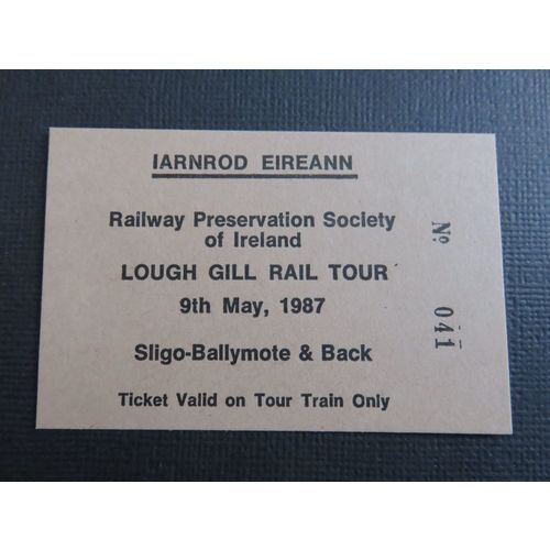 Railway Preservation Society of Ireland Lough Gill Rail Tour 1987 Ticket