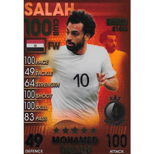 Match Attax - 101 (2019): World Stars (100 Club) - Egypt, Salah