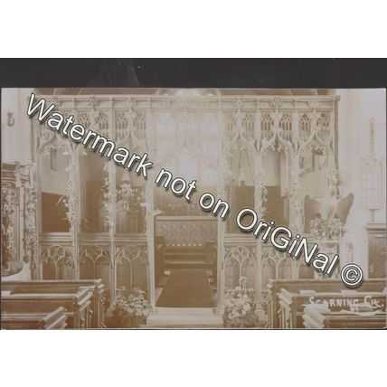 RP Interior Church Scarning nr Dereham Norfolk 1916