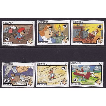 GRENADA 1989 DISNEY BEN & ME WORLD STAMP EXHIBITION SHORT SET TO 10c MNH