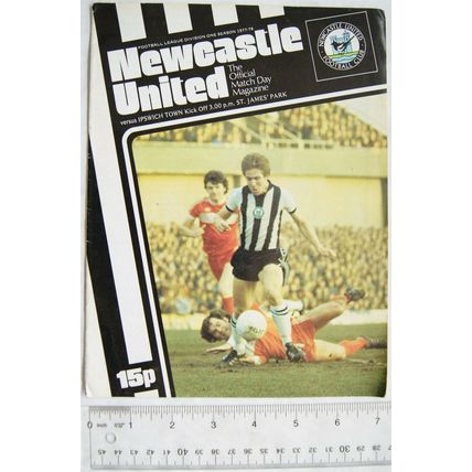 1978 programme Newcastle United v. Ipswich Town