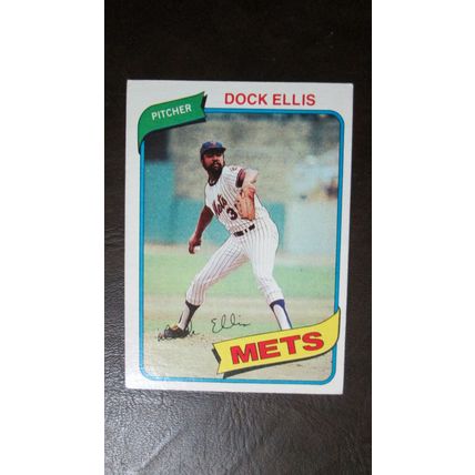 1980 Topps Dock Ellis New York Mets Card #117