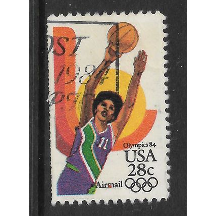 USA 1983 OLYMPIC GAMES LOS ANGELES 28c BASKETBALL SG A2036 FINE USED