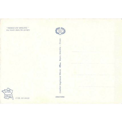Neige et Soliel France Postcard unused VGC