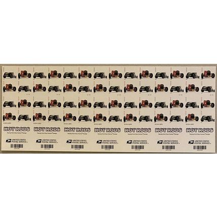 4909b, RARE Hot Rod NDC Press Sheet of Seven - Panes .. Stuart Katz