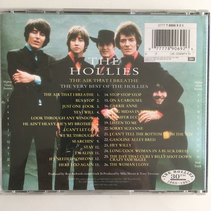 THE HOLLIES - THE AIR THAT I BREATHE (AUDIO CD, 1993)