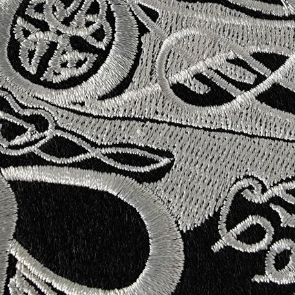 Celtic Skull Iron On Patch Gothic Rock Punk Motif Sew Badge 9 cm x 9.5 cm P508