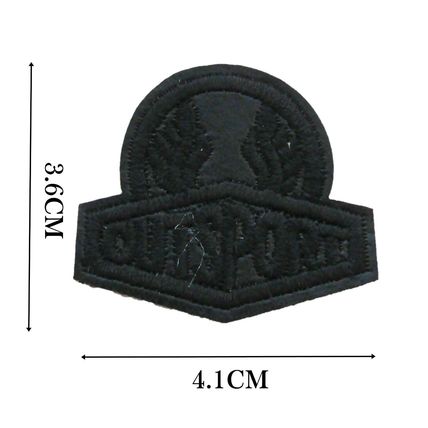 Sport Iron On Patch Black 3.6cm x 4.1cm Motif Badge Patches PU Leather P352