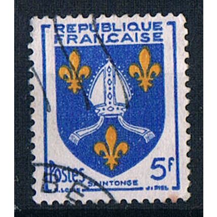 France 1954 SG1231 fr24 Coats Of Arms Saintonge 5f Used Stamp