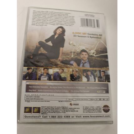 Bones: The Complete Sixth Season (DVD), new, 6 discs, 23 episodes