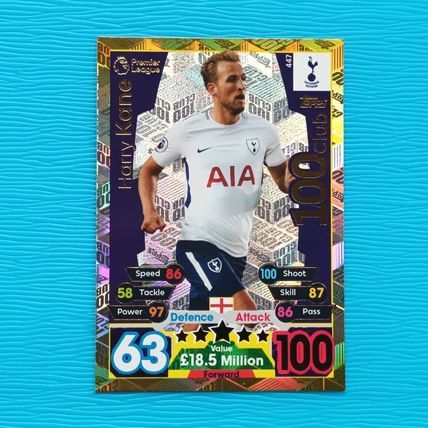 MATCH ATTAX 2017/18 17/18 HARRY KANE 100 HUNDRED CLUB #447 Premier League EPL