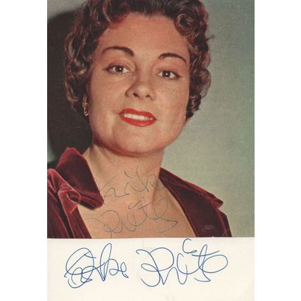 Erkia Koth German Opera Singer Vintage Double Hand Signed Photo