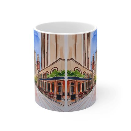 At the Cafe Chicago Magnificent Mile #24 Mug 11oz AI Decorative Mug