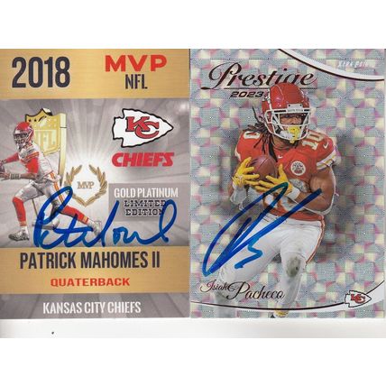 PATRICK MAHOMES II ROOKIE & DEEBO SAMUEL 2018/23 KANSAS CITY CHIEFS SB CHAMPIONS