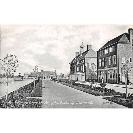 The Broadway, Estate and Post Offices, Garden City, Letchworth: Valentines 77915