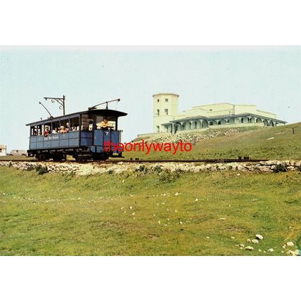 Tram & Great Orme Hotel, Llandudno, Wales, PT24119, Postcard, 1960s?